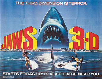 DESIGNER UNKNOWN. JAWS 3 - D. 1983. 45x59¼ inches, 114¼x150½ cm.                                                                                 